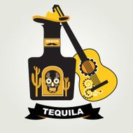 Tequila menu design Mexican drink N2