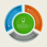 Volumetric circle infographic