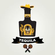 Tequila menu design Mexican drink N3