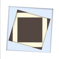 White paper square and frame background