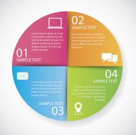 Infographics circle paper N5