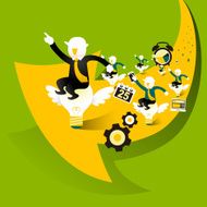 flat design illustration concept of creative collaboration N2