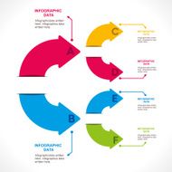 creative arrow info-graphics N3