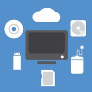 Backup Device Vector Illustration