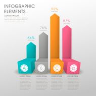 abstract bar chart infographics N23