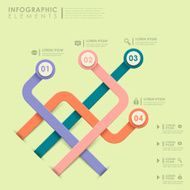 abstract ribbon option infographics N2