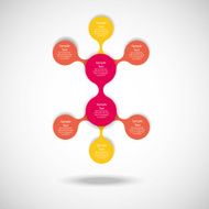 colorful round diagram infographics N22