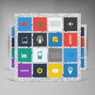 Vector flat UI design trend icons N7