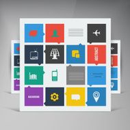 Vector flat UI design trend icons N8