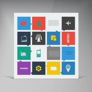Vector flat UI design trend icons N9