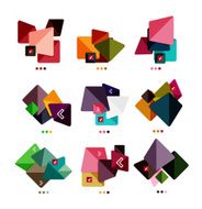 Collection of colorful business geometric shapes N9