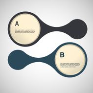 two vector black magnifier