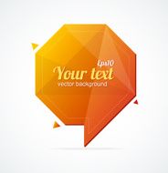Abstract paper speech bubble and text N3