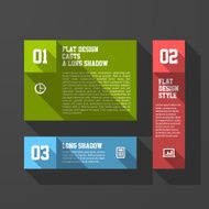 Design elements template long shadow style