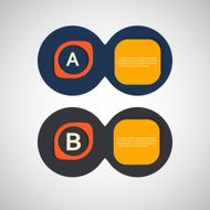 vector circle with four letters