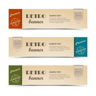 Retro horizontal banners