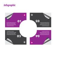Infographic design template with paper tags N95