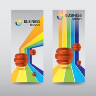 Business design concept banners set N3