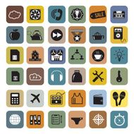 Business and infographics icon set vector format