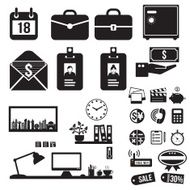 Office icons set vector format