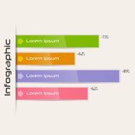 infographics graph colorful style glossy paper for your data