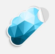 Stickers cloud Vector illustration