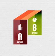 Colorful ribbon infographic - option banners N10