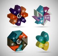 3d infographic shapes modern templates