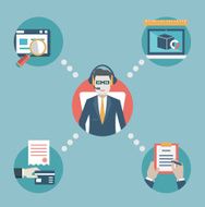 Businessman manage business resources N2