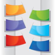 Colorful label paper vector illustration