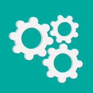 Abstract gear and cog wheels Template Flat design