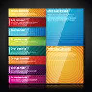 Vector infographics colorful options banner design template N14