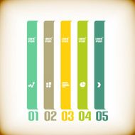 Modern ribbon infographic template N3