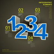 abstract 3d number infographics N2