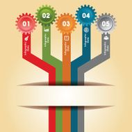 Creative gears Info-graphics options banner N36