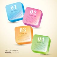 abstract 3d colorful box infographics