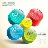 vector abstract 3d cylinder infographics