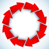 Red arrows closed vector circle N2