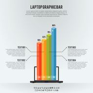 Laptop Graphic Bar Infographics