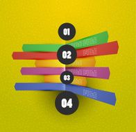 Abstract paper infographic design
