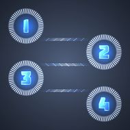 Illuminated Shiny Infographic Elements N3