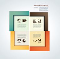 business step paper lines and numbers design template N15