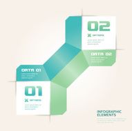 Modern Origami Style Number Options Infographics Banner N4