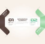 Modern Origami Style Number Options Infographics Banner N5