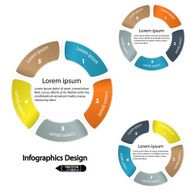 set of modern circle infographics options banner N4