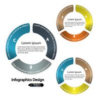 set of modern circle infographics options banner N5