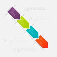 Abstract business info graphics template with icons N134