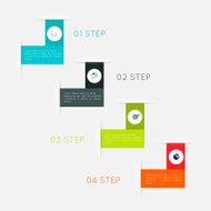 Abstract business info graphics template with icons N135