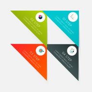 Abstract business info graphics template with icons N136
