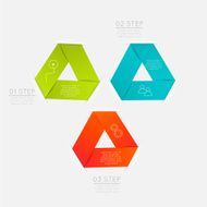 Abstract business info graphics template with icons N137